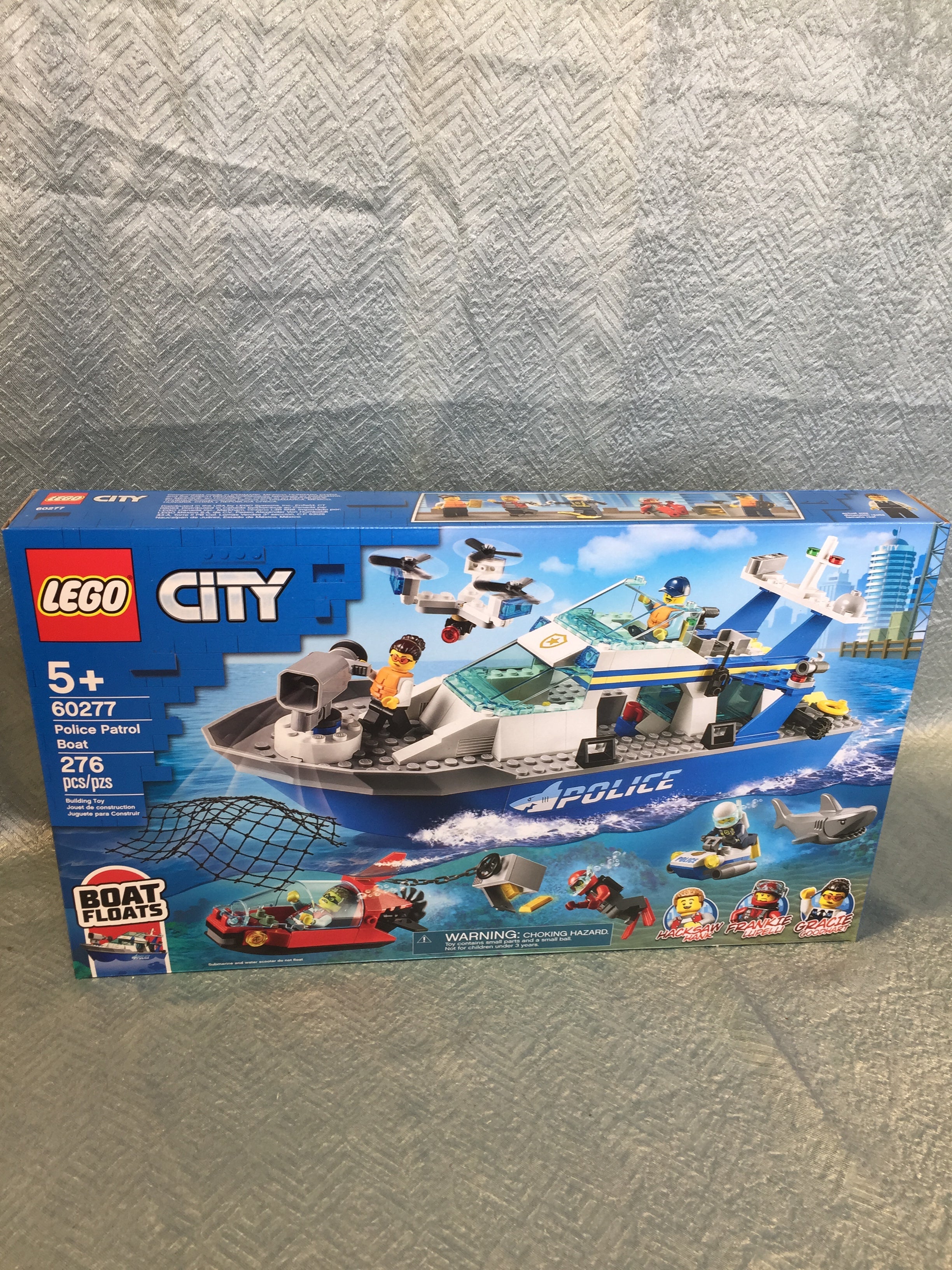 LEGO City Police Patrol Boat 60277 Building Kit; Cool Police Toy (276 Pieces) (7522079604974)